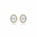 Diamond Halo Stud Earrings