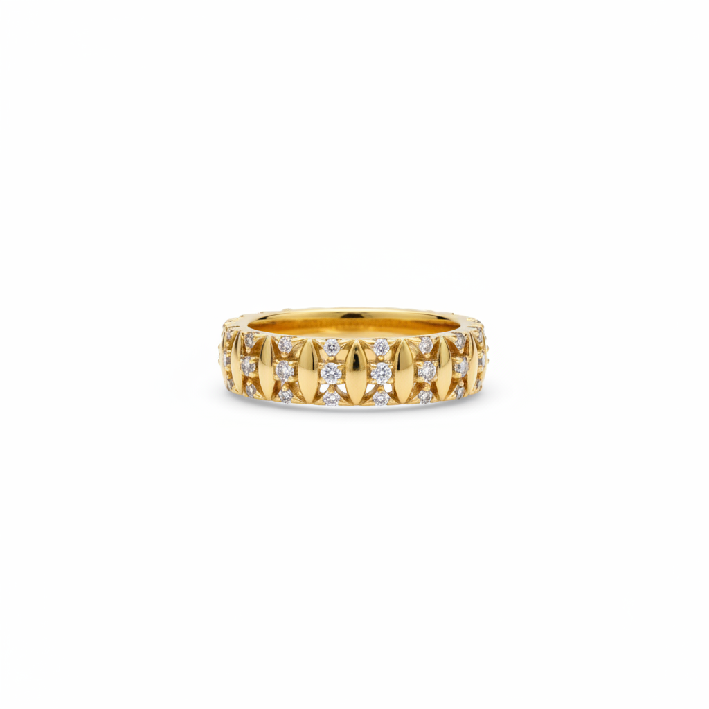 Gold Diamond Band Ring